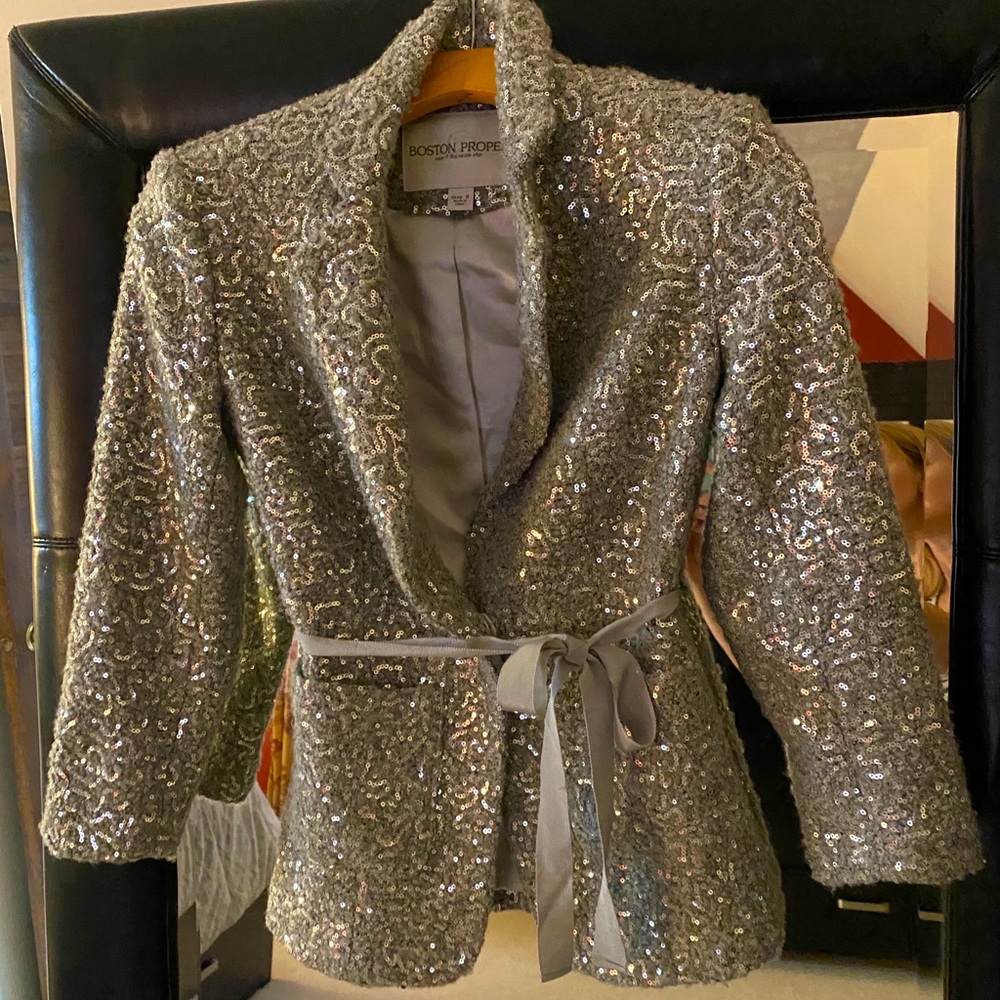 Silver Sequin Jacket - image 1